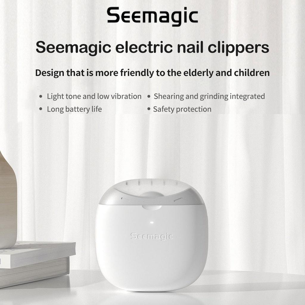 Máy cắt tỉa móng tay tích hợp dũa móng bằng điện Seemagic nhỏ gọn thích hợp cho người lớn và trẻ em