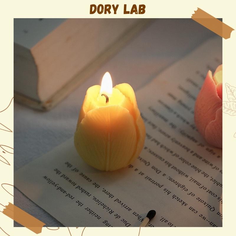 Nến Thơm Hoa Tulip Hàn Quốc Không Khói, Phụ Kiện Decor - Dory Lab