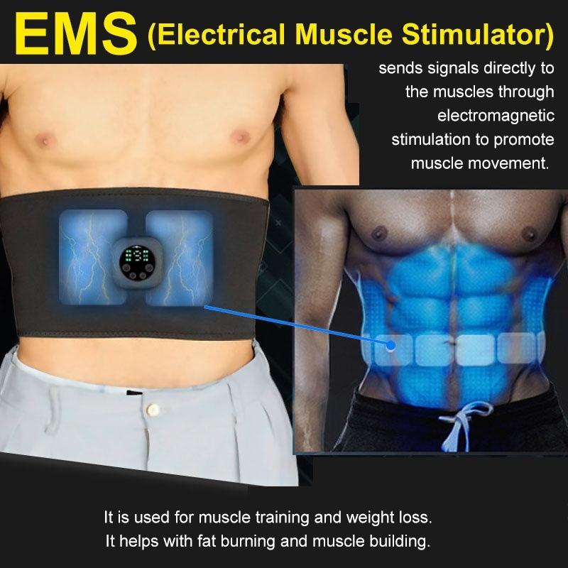 Bụng Bằng Điện Cơ Thể Giảm Béo Eo Ban Nhạc Thông Minh EMS Bụng Cơ Máy Kích Thích Abs Huấn Luyện Giảm Mỡ Đốt Cháy Máy Mát Xa