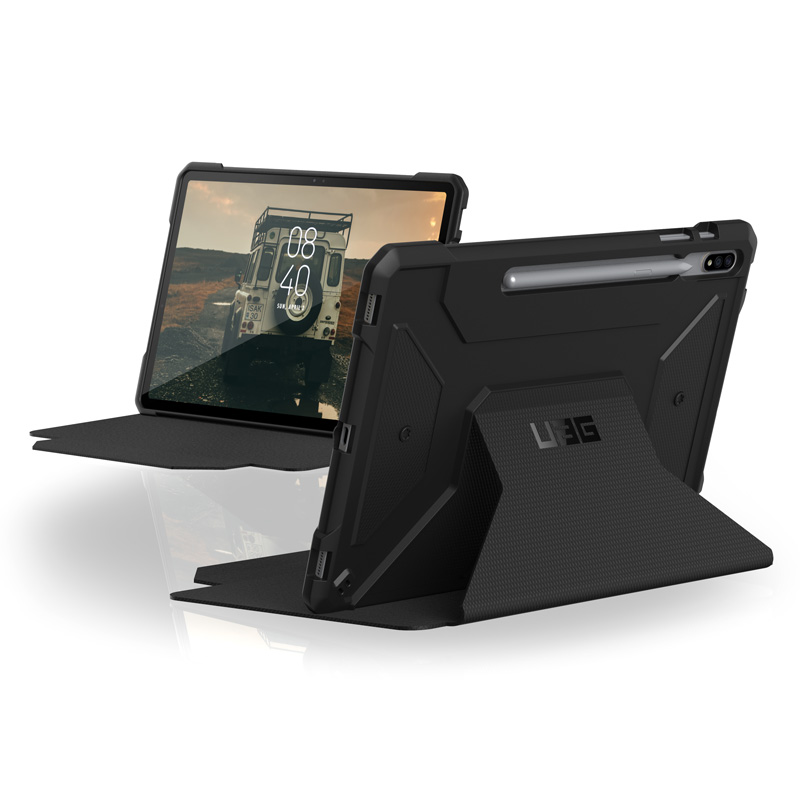 Bao da Samsung Galaxy Tab S7+/Tab S8+ UAG Metropolis - Hàng Chính Hãng - Màu Đen