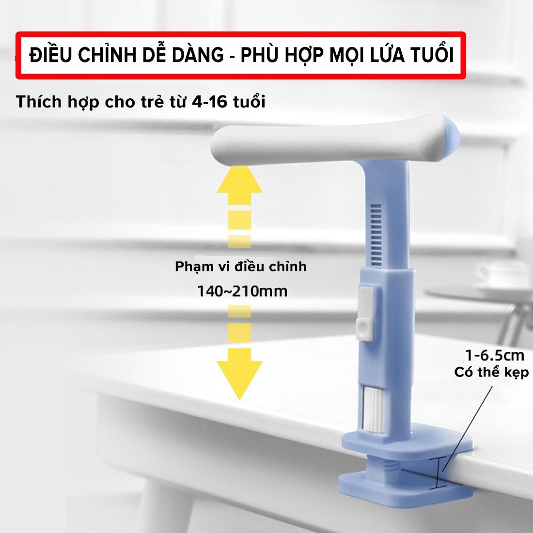 Giá đỡ chống cằm, chống cận thị, hạn chế gù lưng cho bé - Có nhiều nấc chiều cao để lựa chọn - Nhựa an toàn cho trẻ em - Hàng chính hãng dododios