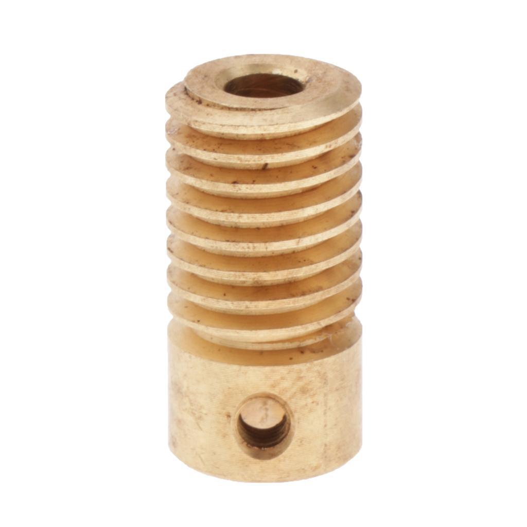 Brass Worm Gear Wheel Worm Gear Shaft Kits 0.5 Modulus