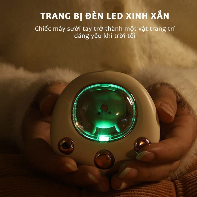 Máy Sưởi Mini Cầm Tay Máy Sưởi Cầm Tay Đa Chức Năng Thông Minh Nhỏ Gọn Bỏ Túi Hình Tay Mèo Giao Màu Ngẫu Nhiên