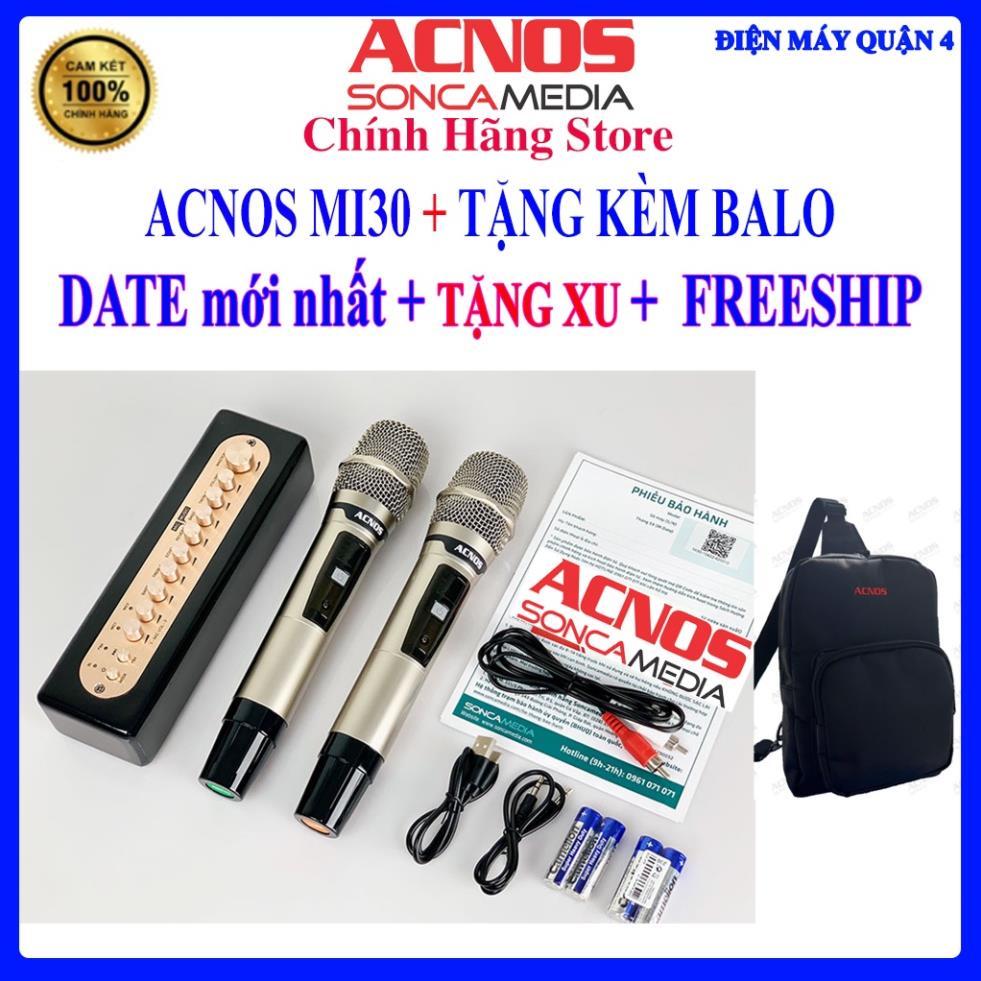 Vang số chỉnh cơ acnos mi30 - Kèm 2 micro UHF - Tặng kèm túi đeo cao cấp acnos.