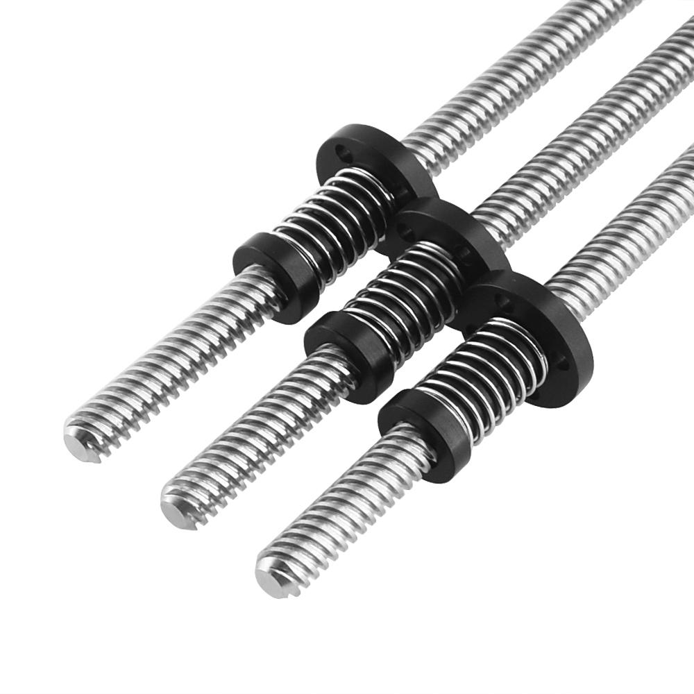 T8 Dây dẫn chống phản ứng dữ dội Vít 2 mm/8 mm Đồng thau/Đai ốc POM được sử dụng để nâng cấp Máy in 3D Ender 3 CR-10 Thanh ren Acme Loại bỏ khoảng cách