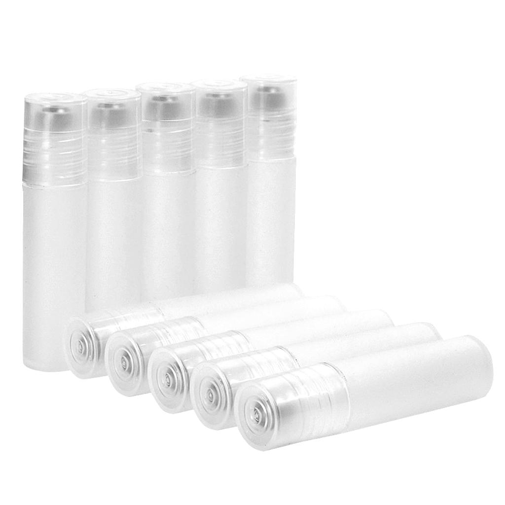 10 Bộ 5 Ml Rỗng Cuộn Trên LIQUID REFILL Chai Đựng Du Lịch Lọ Cho Tinh Dầu Kem