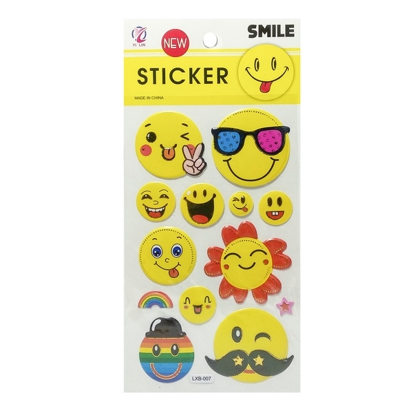 Bộ 3 Sticker Mặt Cười (Mẫu Sản Phẩm Giao Ngẫu Nhiên)