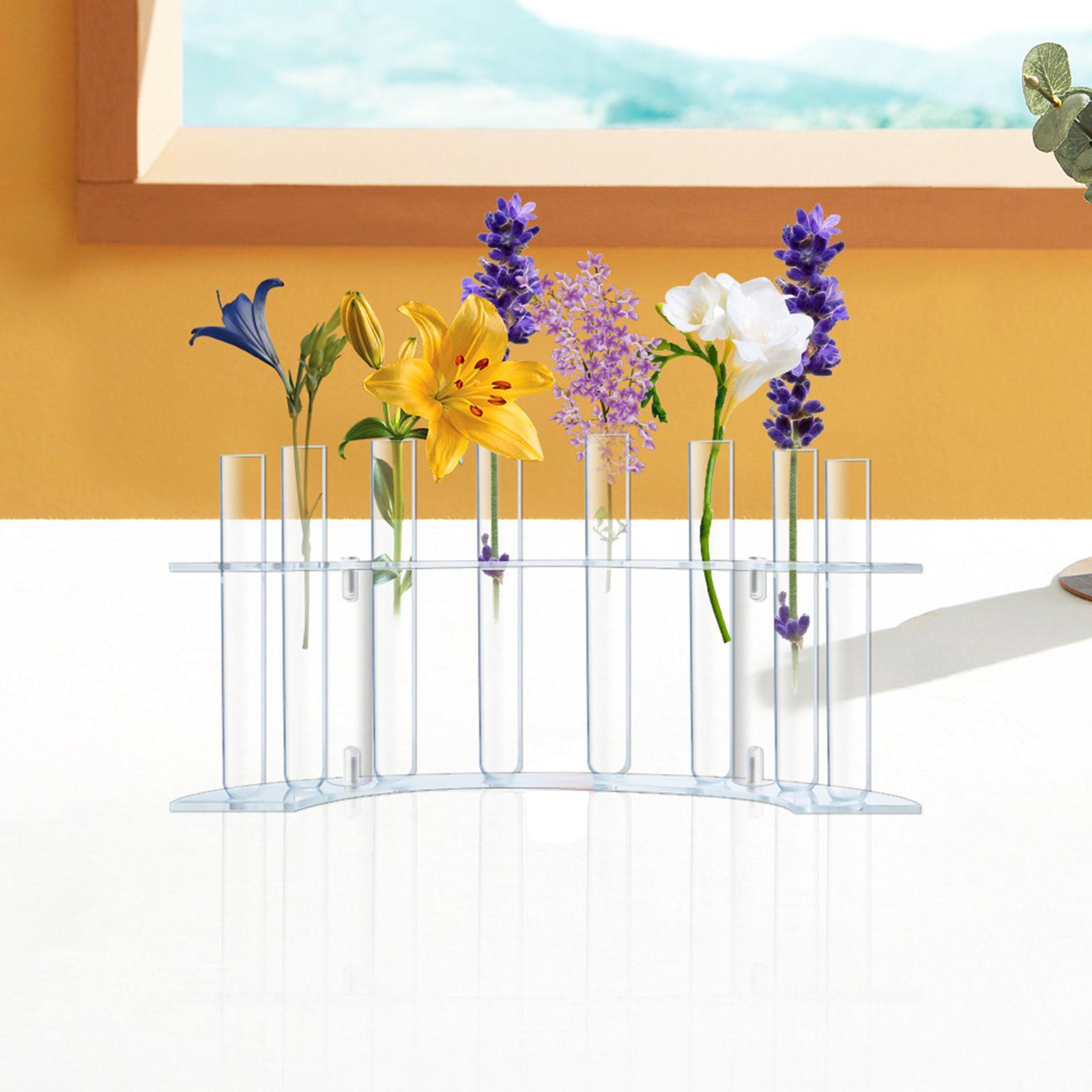 Plant Holder Transparent Test Tube Vase for Indoor Bedroom Garden