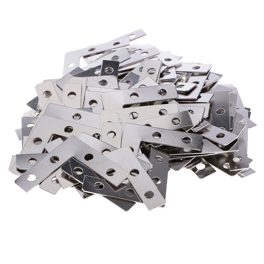 100 Pieces Heavy Duty Metal L Shape Corner Brace Plate 90 Angle Bracket Photos Frame Picture Bracket 38mmx38mm Furniture Accesories