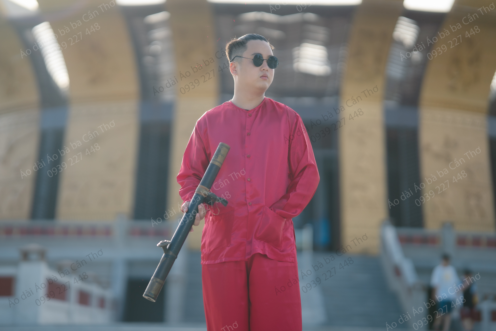 Bộ bà ba phi bóng đỏ đô - Có bộ bà ba Bigsize- may sỉ bà ba toàn quốc - May bộ bà ba theo yêu cầu