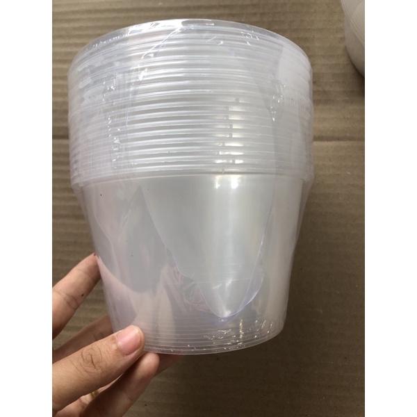 10 Hộp nhựa tròn đựng thực phẩm loại 1000ml, 750ml