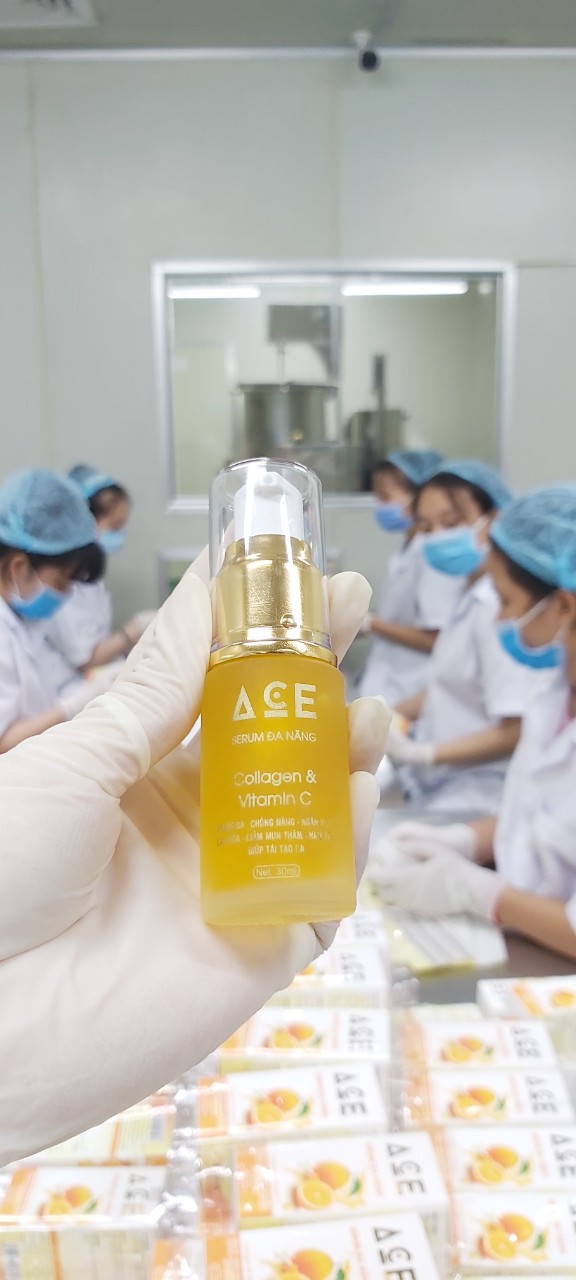 Serum Đa Năng ACE Collagen &amp; Vitamin C, Trắng da, Chống nắng, Ngăn ngừa lão hóa, Giảm mụn thâm, Nám sạm, Giúp tái tạo da (30ml)