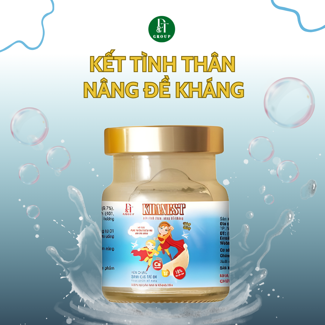 KHANEST - Yến chưng dành cho trẻ em Calcium - Vitamin D3 70ml (túi xách 6 hũ)