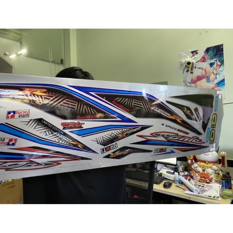 Tem rời Honda Sonic 150 chất liệu Candy cao cấp bảo hành màu sắc vĩnh viễn