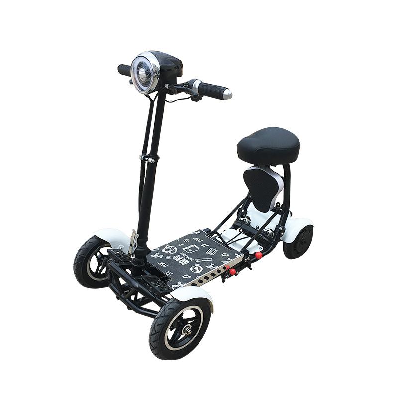 Tăng cường hoàn hảo du lịch biến áp 4 bánh gấp di động xe tay ga mini mới dành cho người lớn di động có thể gập lại xe điện Color: 36v10ah Blue