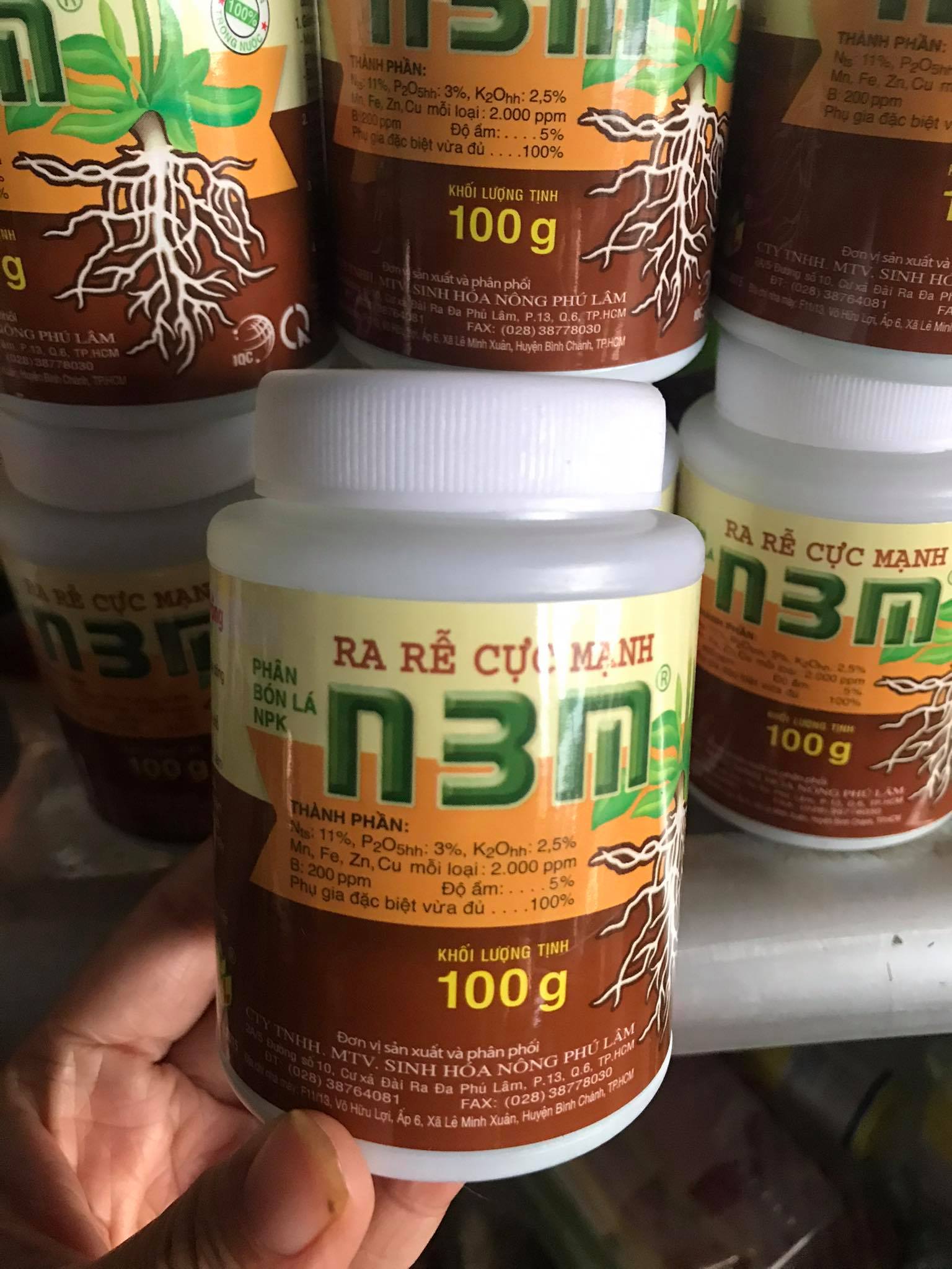 PHÂN BÓN RA RỄ CỰC MẠNH N3M (100G) - KÍCH PHÁT RA RỄ - GIÂM, CHIẾT, GHÉP CÀNH - THÍCH HỢP SỬ DỤNG CHO LAN, MAI, KIỂNG LÁ