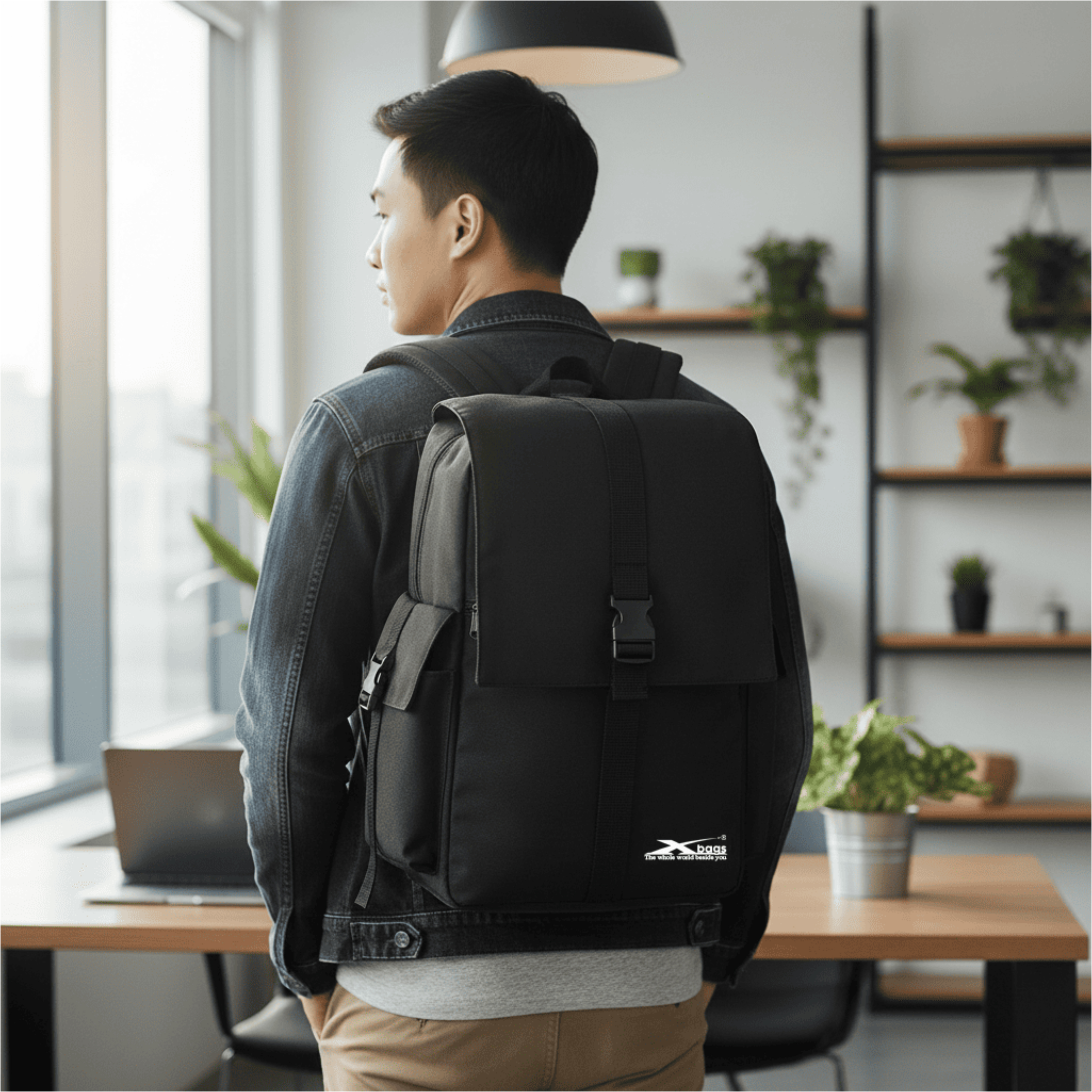 Balo học sinh thời trang Xbags Modern cao cấp – Balo trung học đựng laptop, thiết kế hiện đại thanh lịch XB2007
