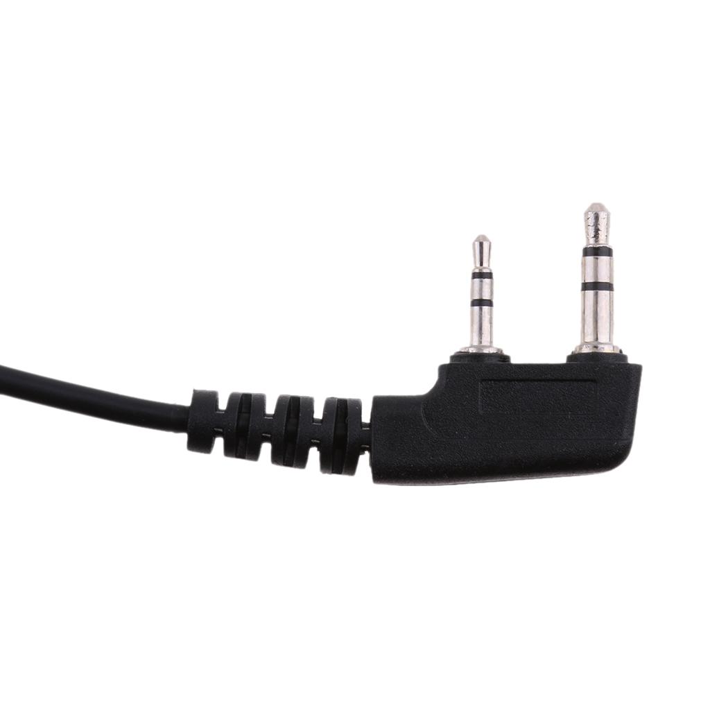 Flexible Throat Mic Microphone Covert Acoustic Tube Earpiece Headset With Finger PTT for Two Way Radio Walkie Talkie 2pin