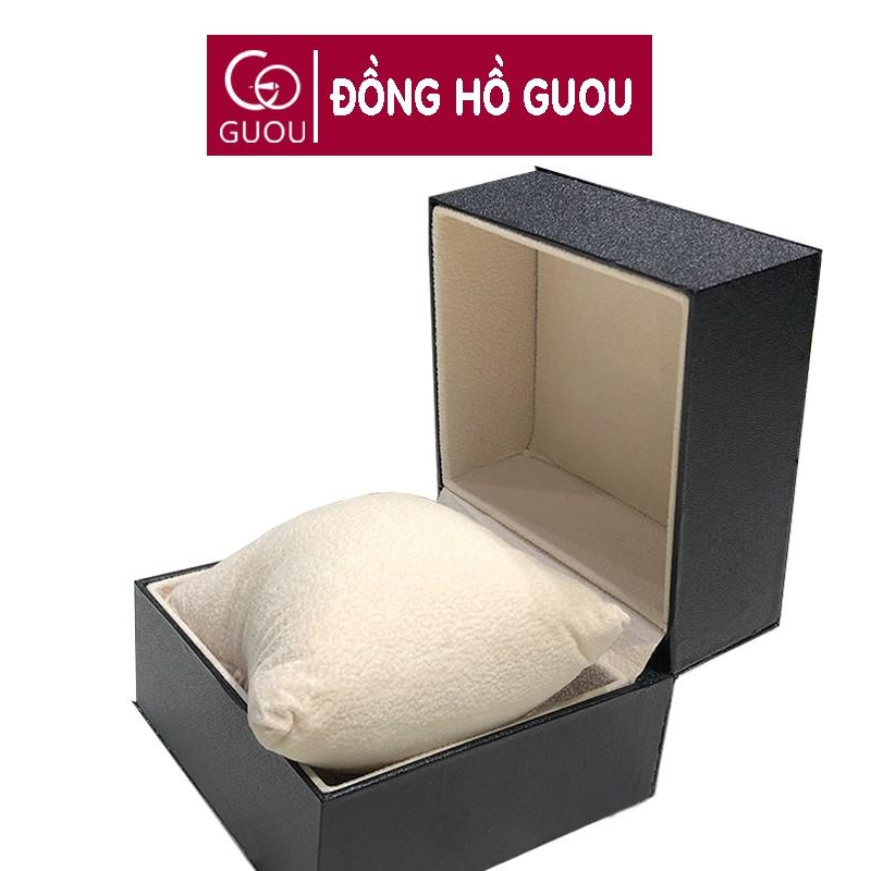 Hộp đựng đồng hồ bọc giả da lót nỉ cao cấp Guou cho đồng hồ nam nữ điện tử thời trang