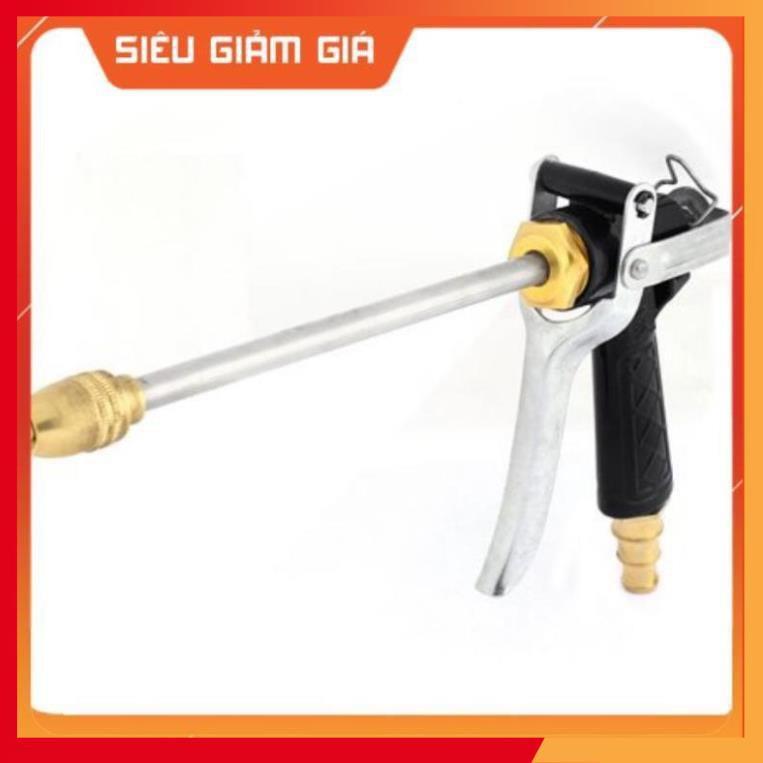 Bộ dây vòi xịt nước rửa xe,tưới cây .tăng áp 3 lần,loại 3m, 5m 206318 đầu đồng,cút,nối nhựa vàng+ tặng đai
