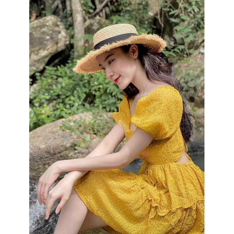 ĐẦM VÁY TAY PHỒNG TÙNG XOÈ NHÚN TẦNG CHO NÀNG DU LỊCH DẠO PHỐ