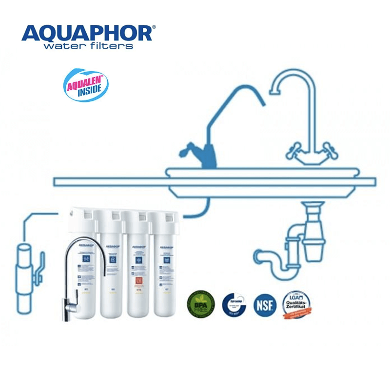 Máy Lọc Nước AQUAPHOR CRYSTAL ECO H Chuẩn Nước Khoáng Uống Trực Tiếp, Công Nghệ NANO Aqualen Độc Quyền, Máy Lọc Nước Không Điện - Nhập Khẩu Châu Âu, Hàng Chính Hãng