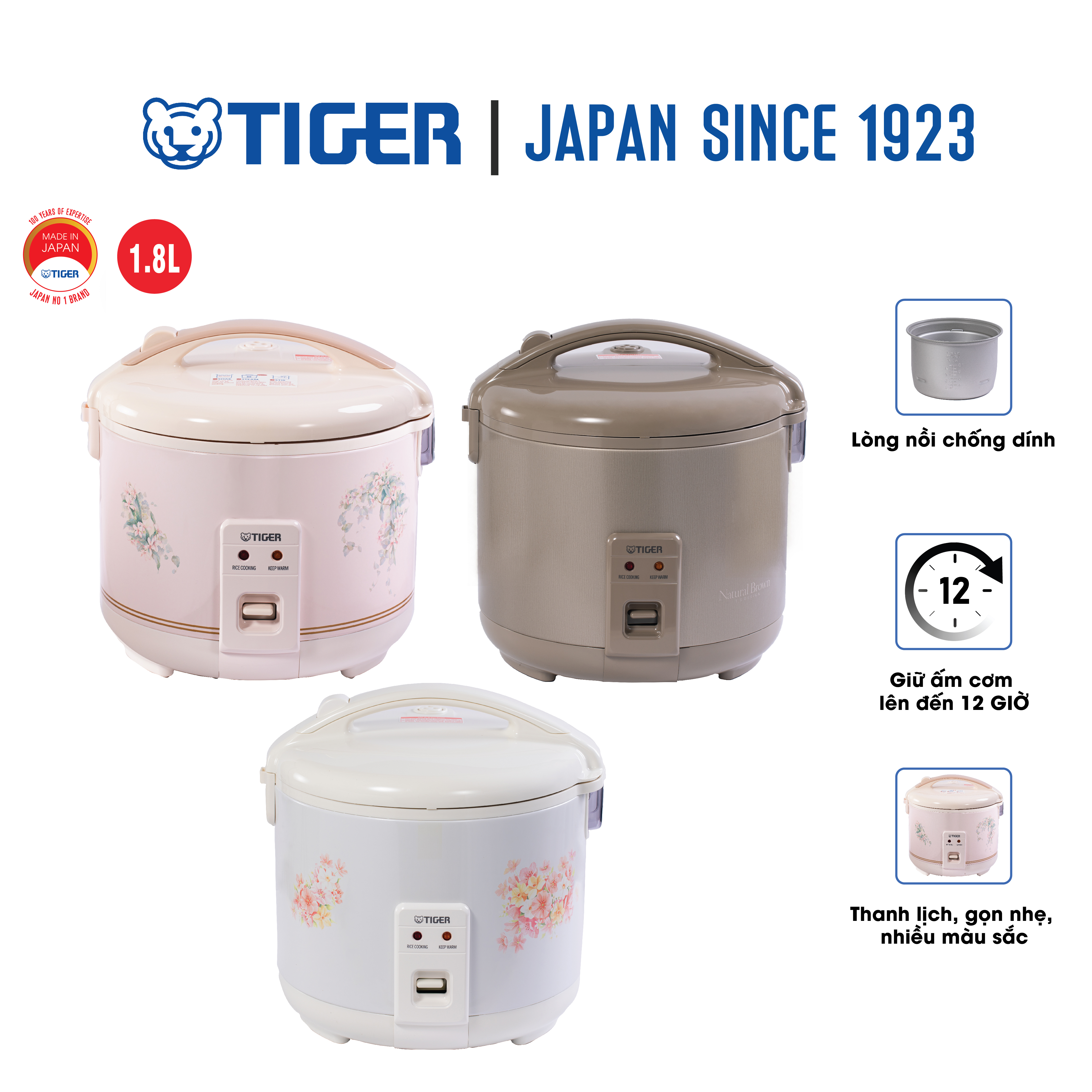 Nồi cơm điện Tiger JNP 1800 - Hàng nhập khẩu