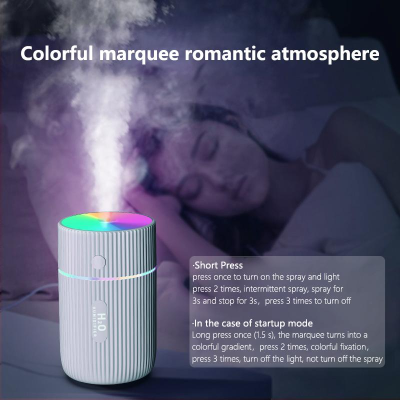 Mini 220ML Siêu Âm Thanh Máy Tạo Độ Ẩm Không Khí Tinh Máy Khuếch Tán Tinh Dầu Cho Xiaomi Nhà Xe Hơi USB Phun Sương Tạo Ẩm Hình Ếch Con Phun Sương Tạo Có Đèn LED đèn Ngủ