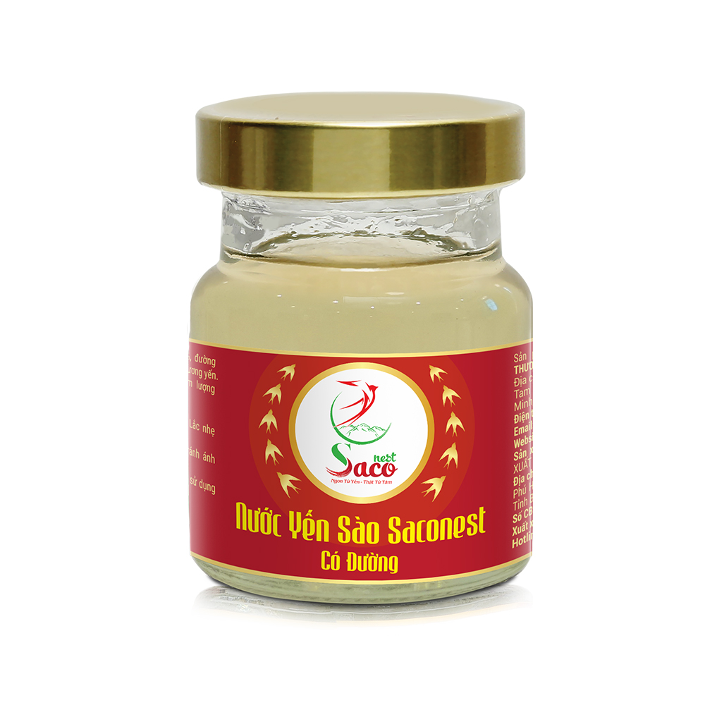 Nước Yến Sào Cao Cấp Saconest 15% Yến hộp 6 lọ Có đường 70ml/lọ