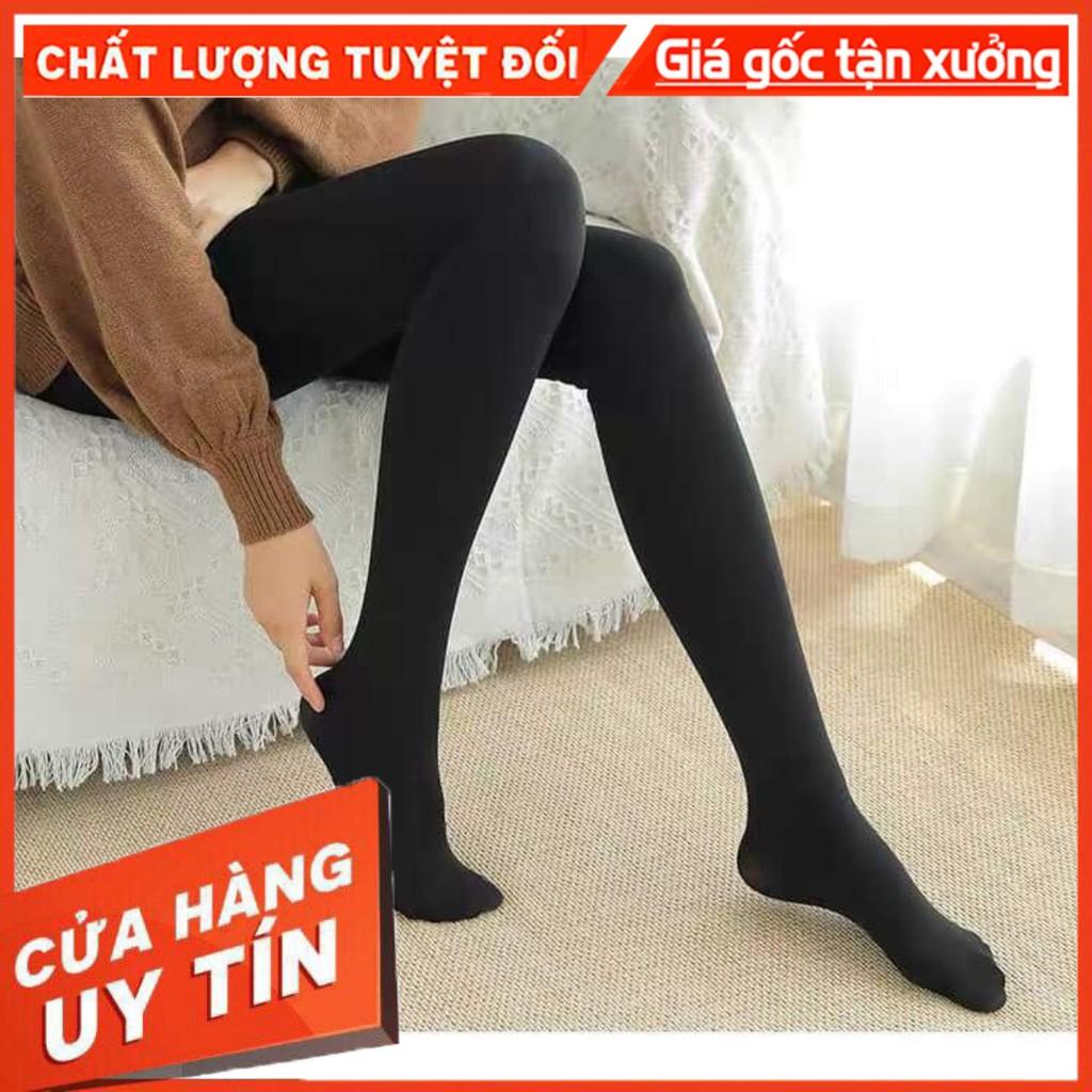 Quần Tất Lót Lông Cho Nữ Cả Bàn Chân 2 Màu Đen Da Chất Dày