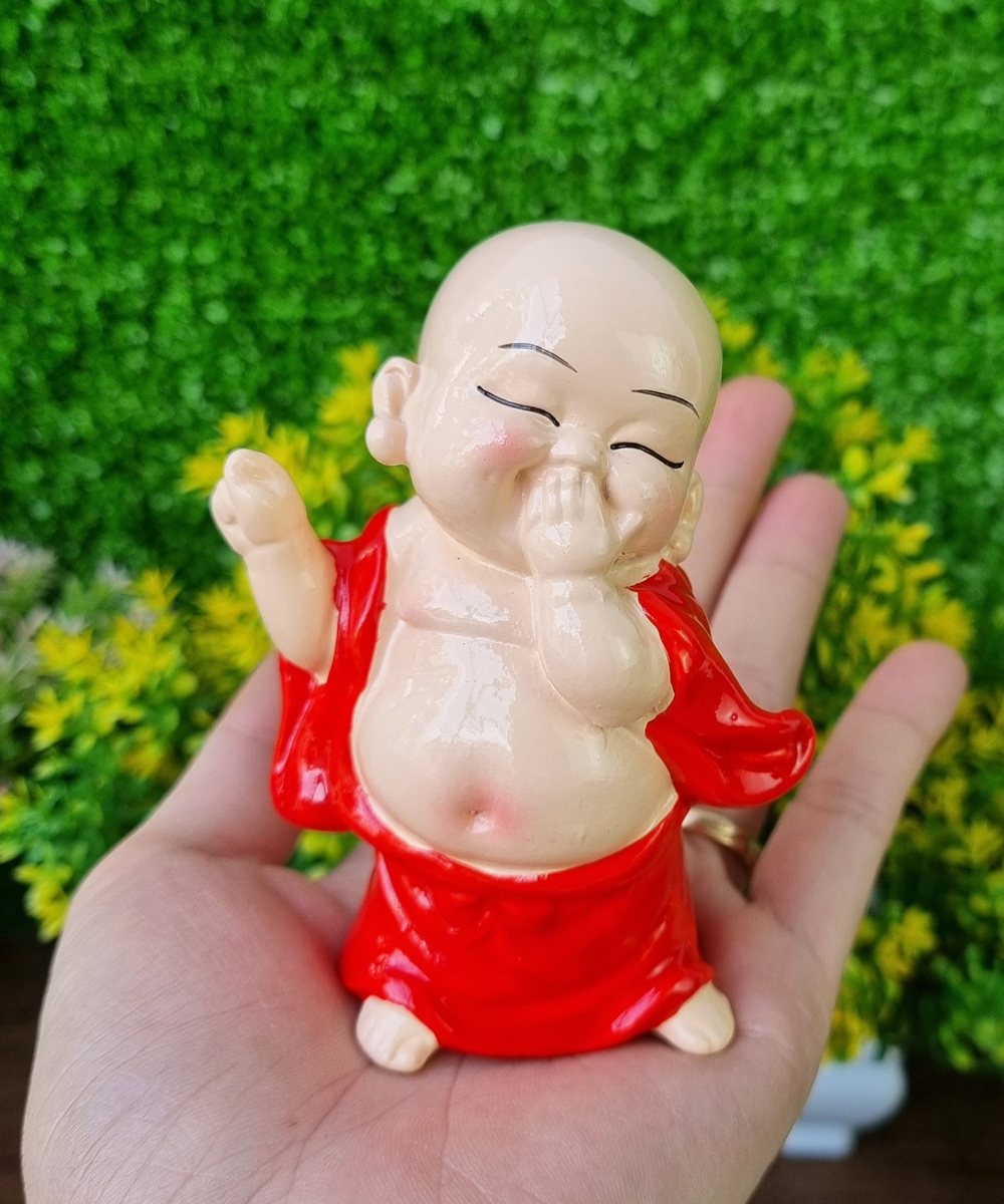03 mẫu chú tiểu hoan hỉ màu áo đỏ sinh động