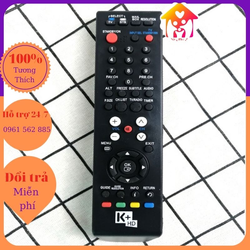 Điều Khiển Đầu Thu Truyền Hình K+HD-Remote Đầu Thu Truyền Hình K+HD