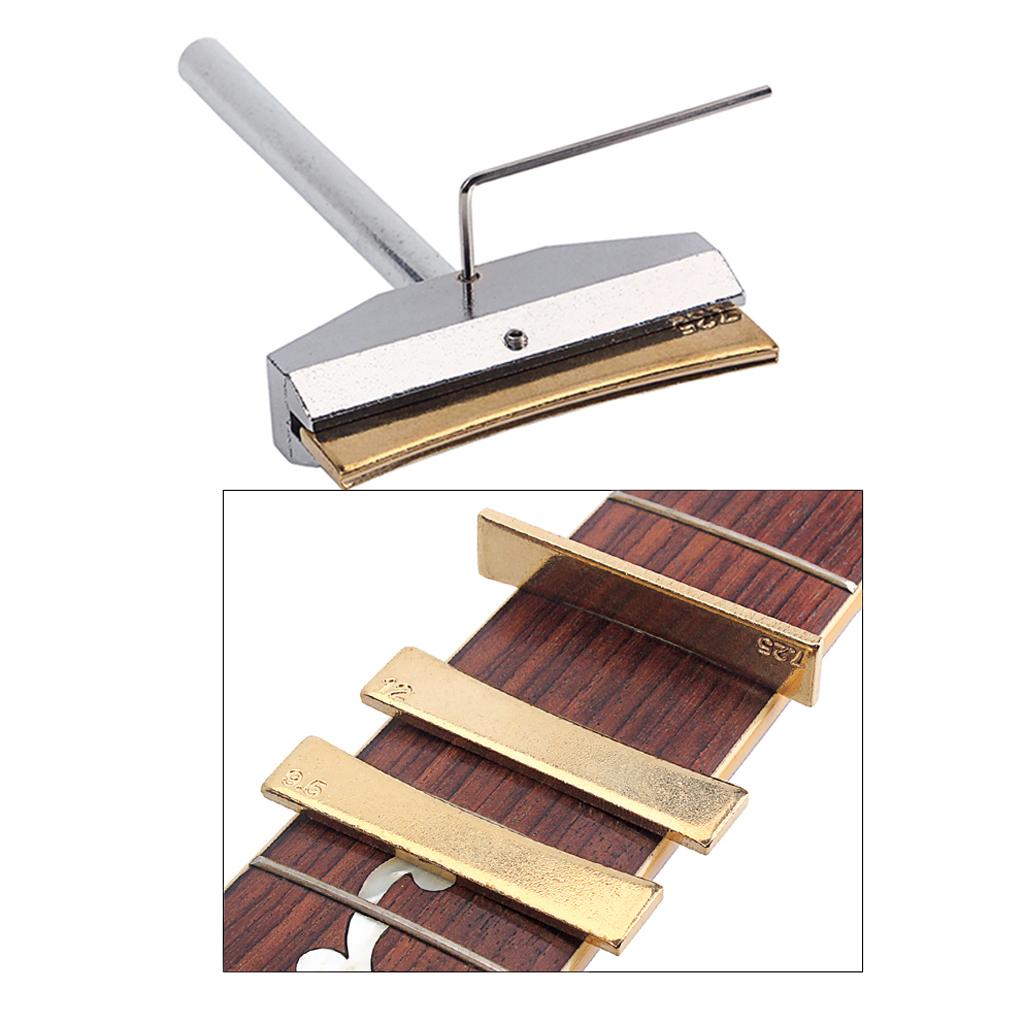 3 Ghita Điện Công Cụ Sửa Chữa Kim Loại Fretboard Báo Chí Caul Miếng Vàng
