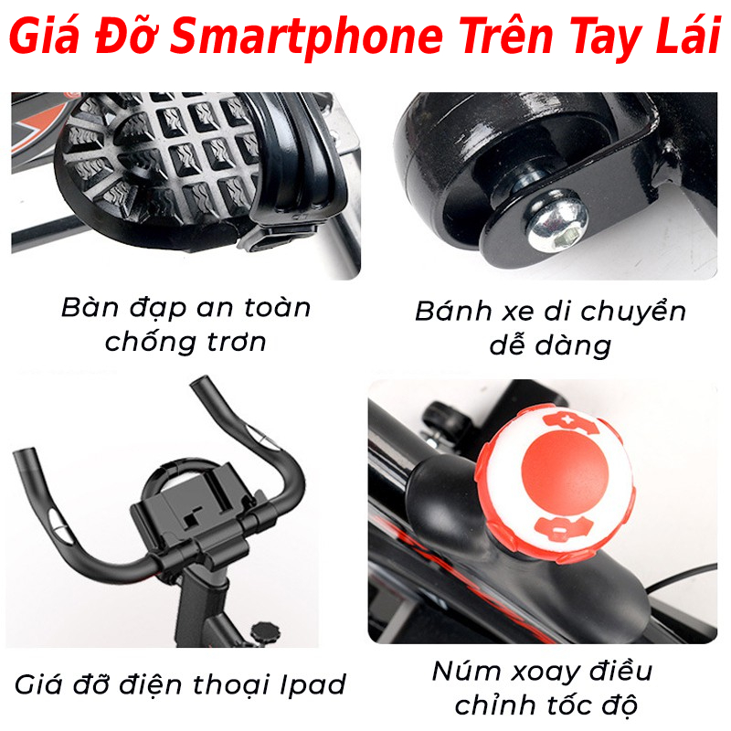 Giá đỡ điện thoại, smartphone, ipad, máy tính bảng dùng cho xe đạp tập thể dục tập gym tập thể thao tại nhà đa năng