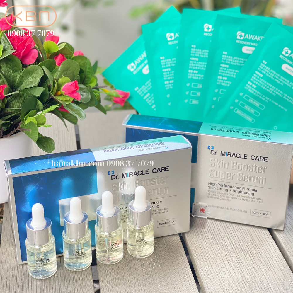 Combo 2 Bộ SKIN BOOSTER SUPER SERUM - Serum Dưỡng Da Cao Cấp Hàn Quốc + Tặng 5 Mặt Nạ Soothing