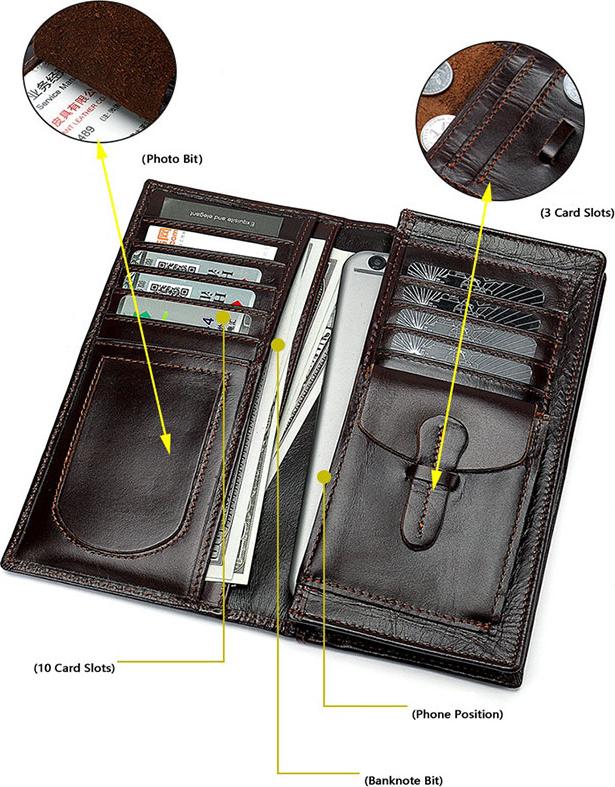 Ví đứng da bò thời trang BHM8011
