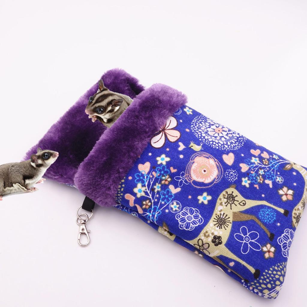 Pet Hamster Parrot Ferret Bunny Squirrel Cage Hanging Sleep Bag Pouch