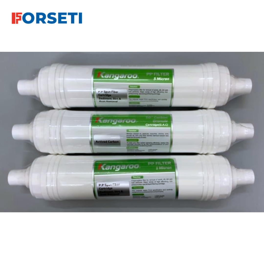 Combo Bộ 3 Lõi Lọc Thô 1,2,3 Đúc Nguyên Khối Dùng Cho Máy Lọc Nước Kangaroo KG100HK, KA10A4, KG10A5, KG100ES, KG100ES1, KG100EO, KG61A3, KG10A6S... Hàng Chính Hãng