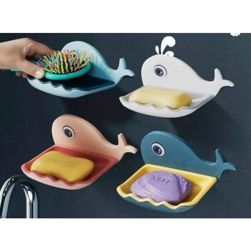 KHAY ĐỰNG XÀ PHÒNG DÁN TƯỜNG KÈM CÁ HEO
