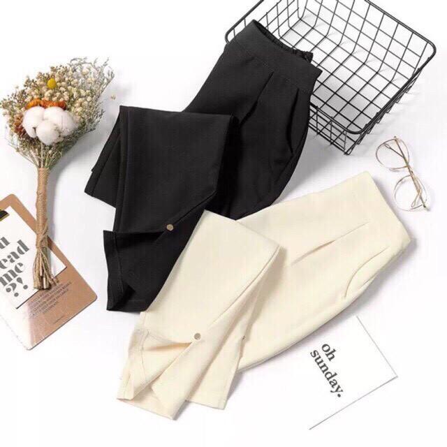 SALE TẾT : Quần tây công sở khoá sườn xẻ gấu cách điệu