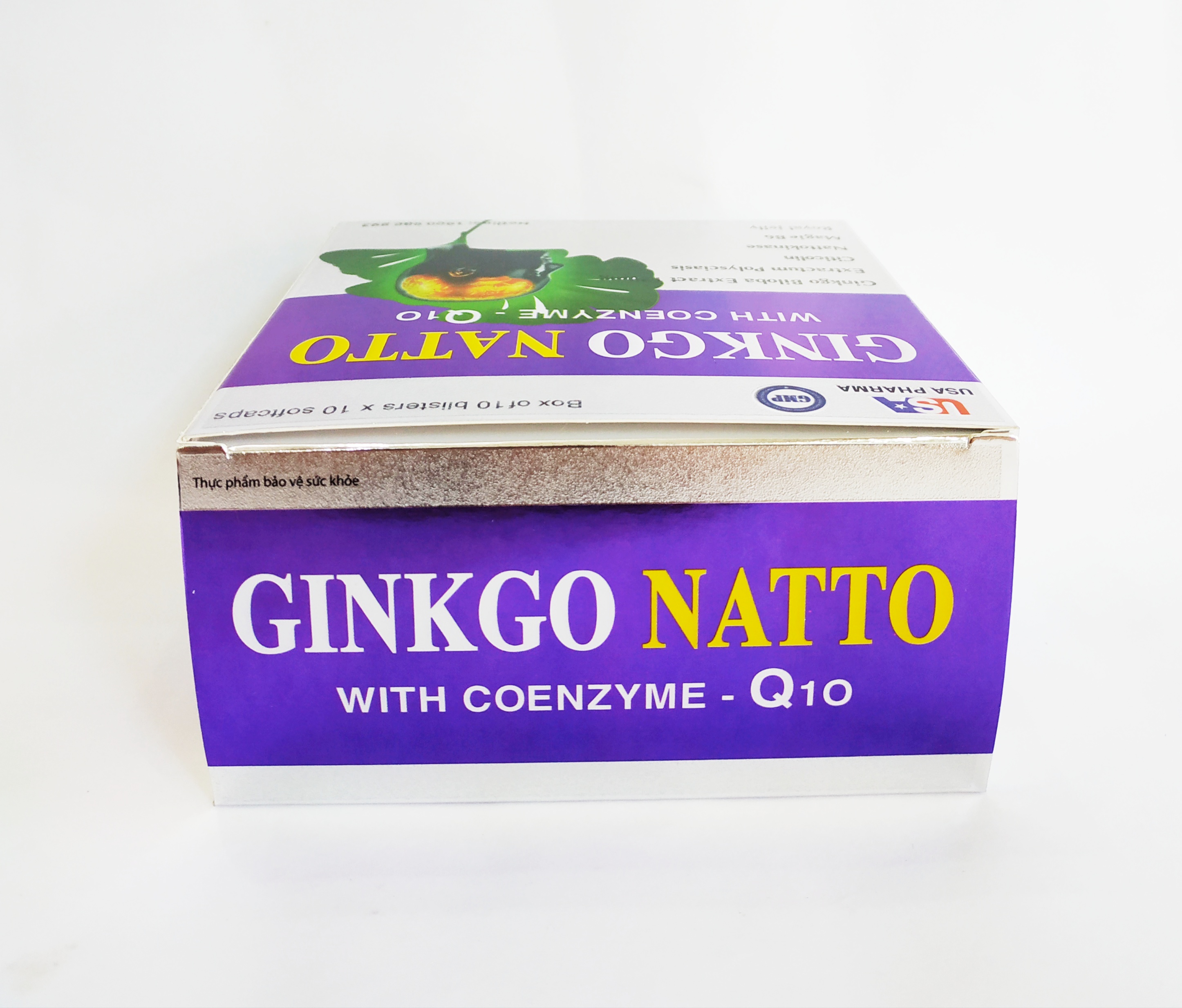 Hoạt Huyết Dưỡng Não Ginkgo Natto With Coenzym Q10 - Giúp Bổ Sung Dưỡng Chất Cho Não - Tăng Cường Tuần Hoàn Máu Não - Ngăn Ngừa Tai Biến Mạch Máu Não – Hộp 100 Viên