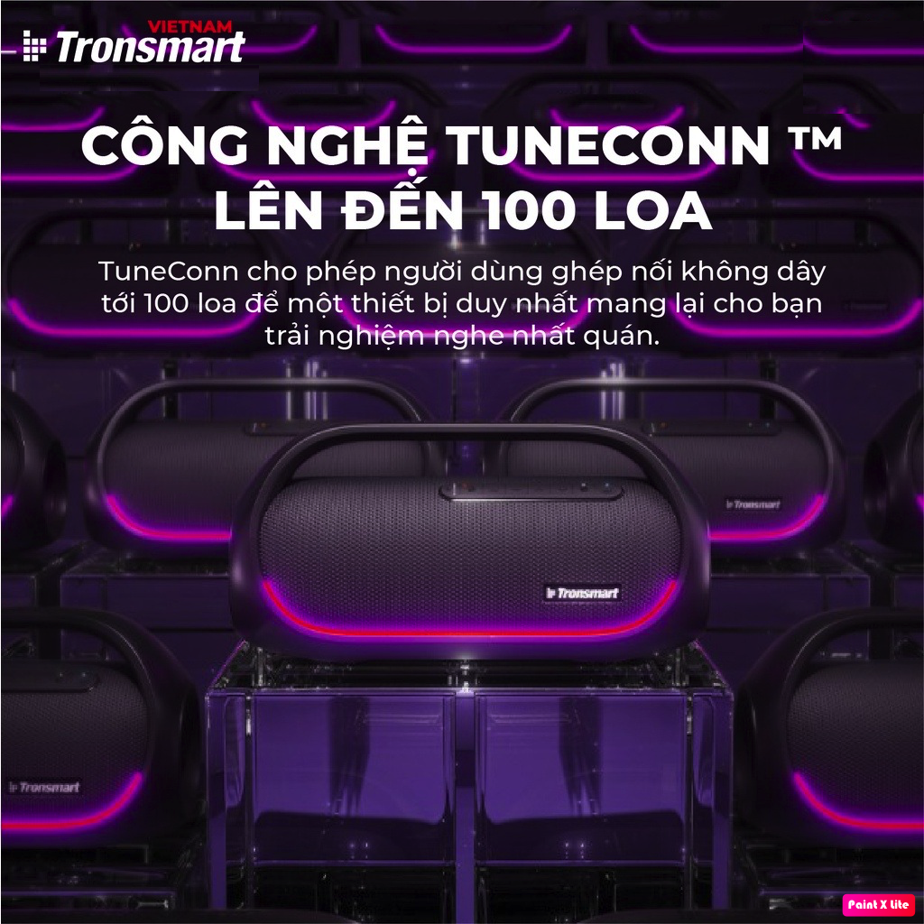 Loa bluetooth Không Dây TRONSMART BANG Công suất 60W, Đèn led RGB theo nhịp, Công nghệ TuneConn, SoundPulse, 8 hiệu ứng EQ - Hàng chính hãng