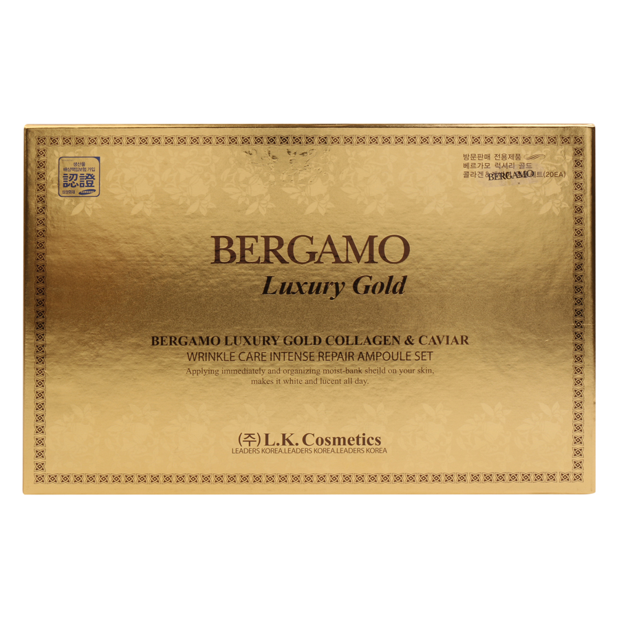 Huyết Thanh Làm Trắng Và Chống Nhăn Bergamo Luxury Gold Collagen&amp; Caviar B005 (Set 20 Chai)