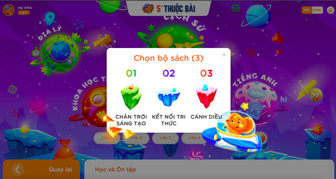 Khóa học hỗ trợ học tập 5 Phút Thuộc Bài - Gói 1 năm - dành cho con trẻ từ lớp 1 đến lớp 12