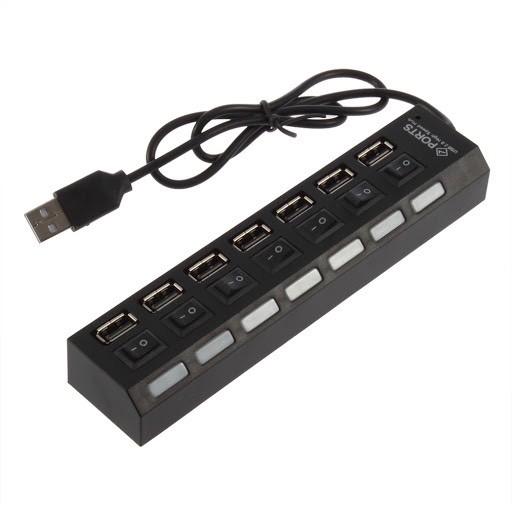 Hub chia USB 7 cổng có công tắc