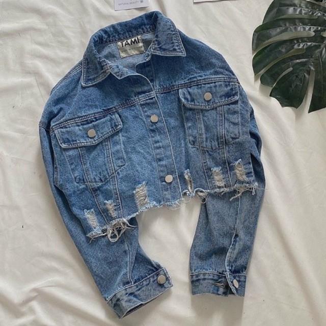 Áo Khoác jeans Lửng CAO CẤP Áo Khoác Croptop