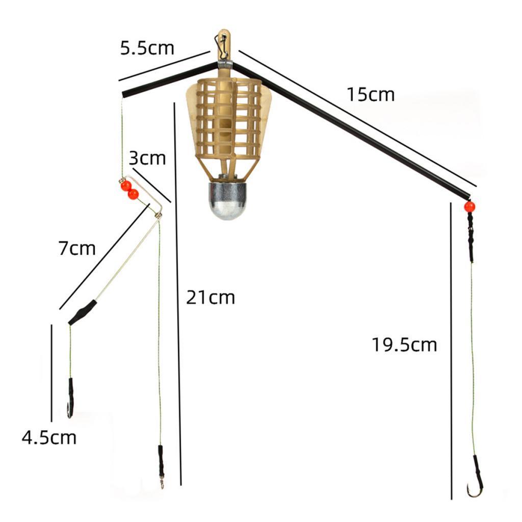 Fishing Lure Cage With Line Hooks Carp Method Baits Thrower Terminal Tackle