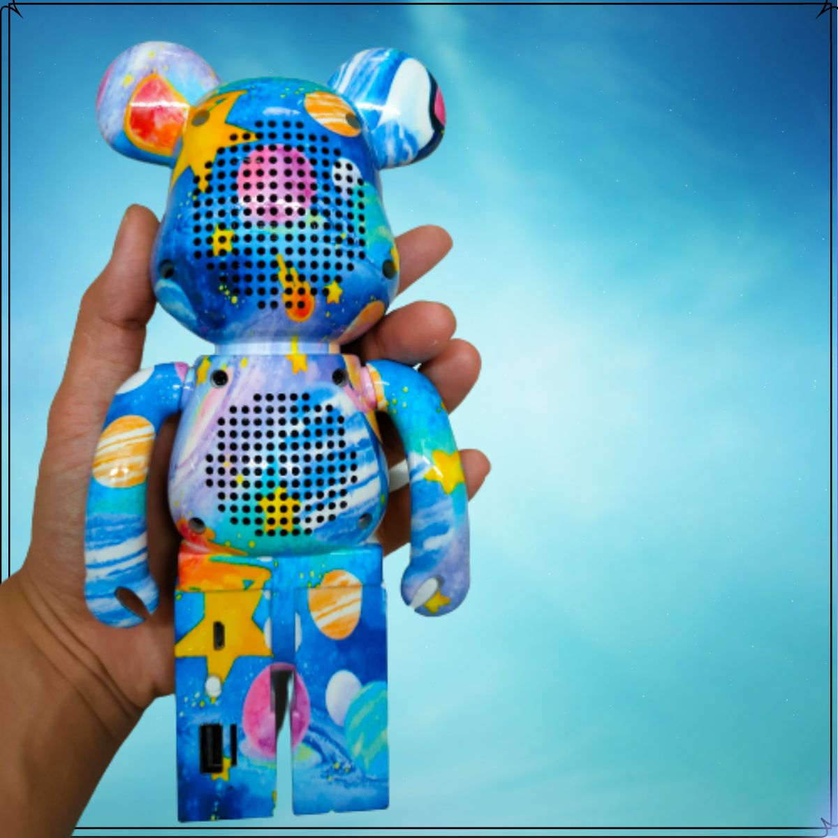 Loa Bluetooth Mini Hình Gấu B5+ Có 2 Loa 5W Công Suất Lớn, Bass Mạnh, Pin 1200mAh, Có Khe Cắm Thẻ Nhớ, USB, FM