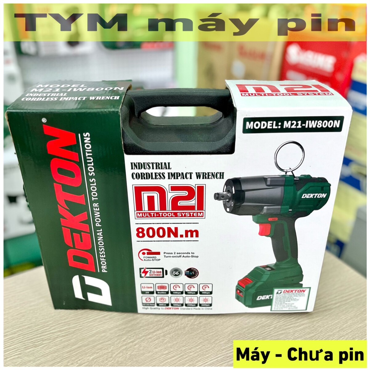 Thân máy siết bulong pin Dekton M21-IW800N 800N.m - TYM MÁY PIN
