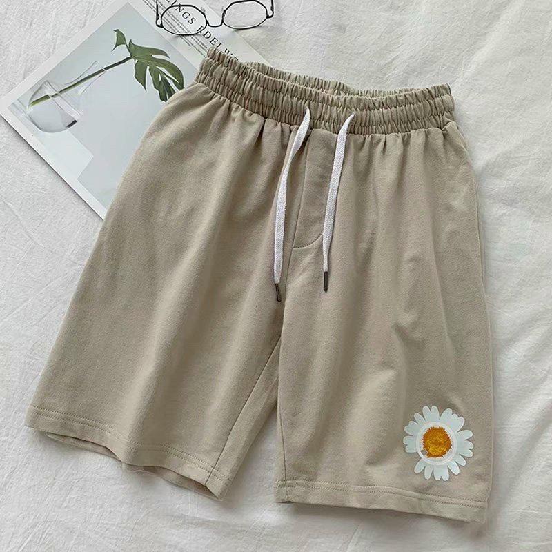 Quần thun nam nỉ in hình bông cúc siêu dễ thương chất cotton 4 chiều co giãn